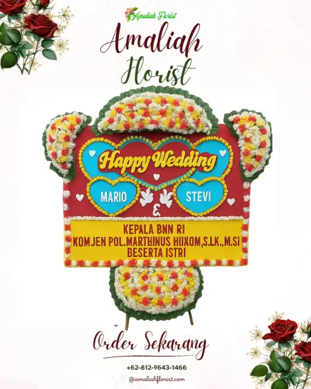 Papan Bunga Pernikahan Aimando Padaido
